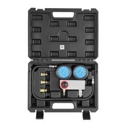 VEVOR Engine Cylinder Compression Tester Kit, Pressure Gauge Range of 0-100 PSI, Automotive Leak Down Tester Kit with 4 Adapters & Air Fittings, Pressure Check & Leakage Rate Test on Cars, Motorcycles