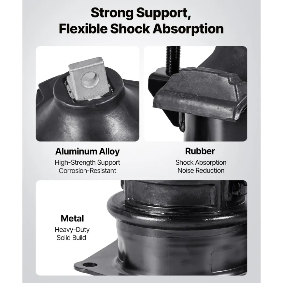 VEVOR Engine Motor Mount and Transmission Mount Kit Replacement, Set of 6, Compatible with 2003–2007 Honda Accord 3.0L V6, Replace OE# A4526HY, A4517, A4527HY, A4524, A4544, A4525, Secure Support