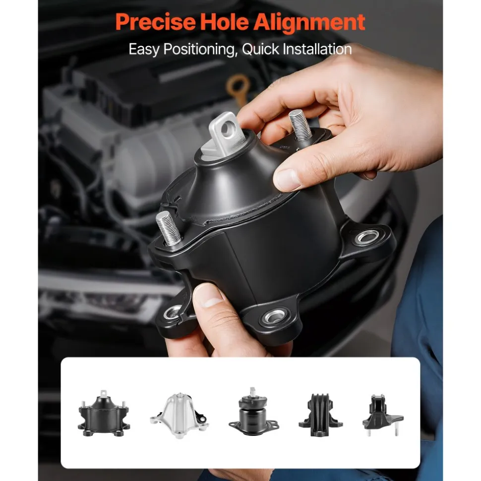 VEVOR Engine Motor Mount and Transmission Mount Kit Replacement, Set of 4, Compatible with 2011–2019 Dodge Journey 3.6L FWD, Replace OE# A5551, A5443, A5632, A5543, Secure Support