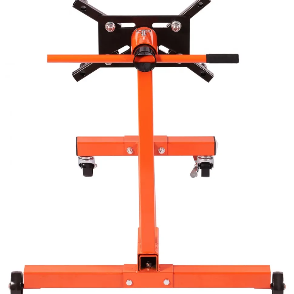 VEVOR Engine Stand, 750 lbs (3/8 Ton) Rotating Engine Motor Stand with 360 Degree Adjustable Head, Cast Iron Motor Hoist Dolly, 4-Caster, 4 Adjustable Arms, for Vehicle Maintenance, Auto Repair