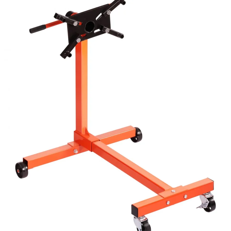VEVOR Engine Stand, 750 lbs (3/8 Ton) Rotating Engine Motor Stand with 360 Degree Adjustable Head, Cast Iron Motor Hoist Dolly, 4-Caster, 4 Adjustable Arms, for Vehicle Maintenance, Auto Repair