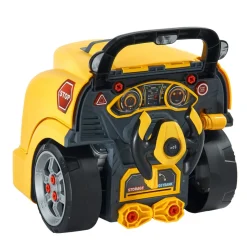 VEVOR Engine Toy, 60 Pieces, Kids Mechanic Car Repair Set with Removable Parts, Lights and Sounds, Steering Wheel and Horn, Kids Mechanic Workshop Set for Toddler Ages 3 Years and Up, Yellow