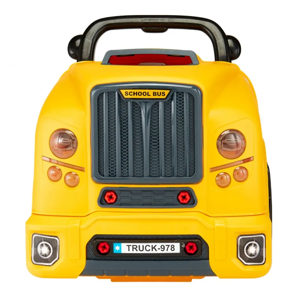 VEVOR Engine Toy, 60 Pieces, Kids Mechanic Car Repair Set with Removable Parts, Lights and Sounds, Steering Wheel and Horn, Kids Mechanic Workshop Set for Toddler Ages 3 Years and Up, Yellow