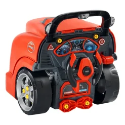 VEVOR Engine Toy, 60 Pieces, Kids Mechanic Car Repair Set with Removable Parts, Lights and Sounds, Steering Wheel and Horn, Kids Mechanic Workshop Set for Toddler Ages 3 Years and Up, Red