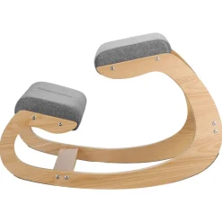 VEVOR Ergonomic Kneeling Chair, Wooden Posture Knee Chair with Adjustable Thick Foam Cushions & Solid Wood Frame, Adjustable Height, Relief for Neck or Back Pain for Home, Office or Meditation, Beige