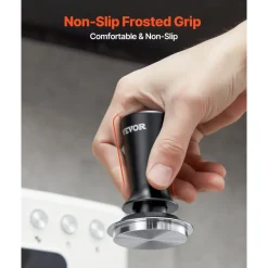 VEVOR Espresso Tamper 51mm, Spring Loaded Coffee Tamper, 30 lbs Tamper Tool Espresso, Stainless Tamper with Non-Slip Grip