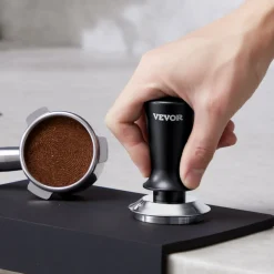 VEVOR Espresso Tamper 51mm, Spring Loaded Coffee Tamper, 30 lbs Tamper Tool Espresso, Stainless Tamper with Non-Slip Grip