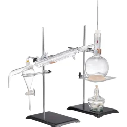 VEVOR Essential Oil Distillation Kit, 500ml Distillation Apparatus, 3.3 Boro Lab Glassware Distillation Kit with Alcohol Lamp, Ceramic Mesh and 24, 40 Joint, 28 pcs Set