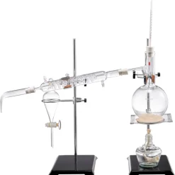 VEVOR Essential Oil Distillation Kit, 500ml Distillation Apparatus, 3.3 Boro Lab Glassware Distillation Kit with Alcohol Lamp, Ceramic Mesh and 24, 40 Joint, 28 pcs Set