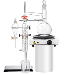 VEVOR Essential Oil Distillation Kit, 500ml Distillation Apparatus, 3.3 Boro Lab Glassware Distillation Kit with 1000W Heating Plate and 24, 40 Joint, 33 pcs Set