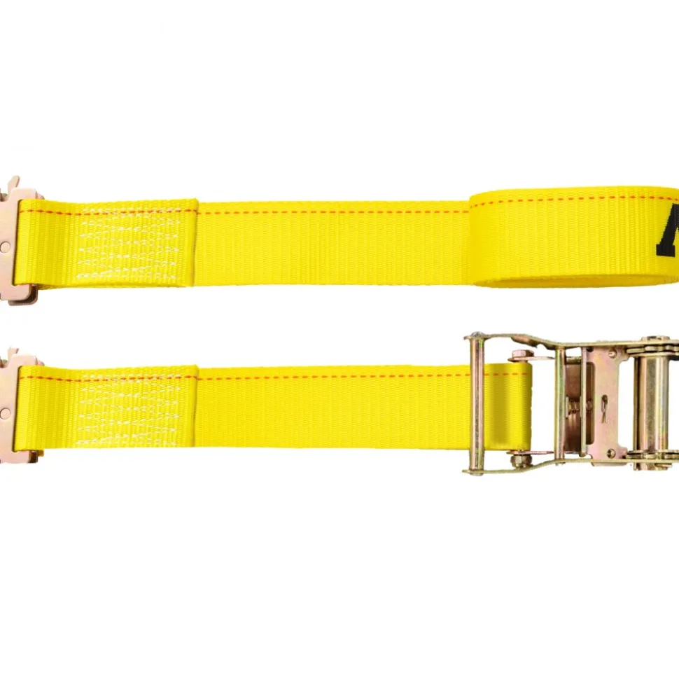 VEVOR E Track Ratchet Strap, 18PCS 2" x 15' E-Track Straps 4400 LBS Breaking Strength, with Polyester Webbing & Spring Fitting & Ratchets, Durable Tie-Downs for Motorcycles, Tire, Trailer Loads