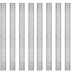 VEVOR E Track Tie-Down Rail Kit, 32PCS 5' E-Tracks Set Includes 8 Steel Rails & 8 O-Rings & 8 Tie-Offs with D-Ring & 8 End Caps, Trailer Securing Accessories for Cargo Motorcycles Bikes, 1500 lbs Load