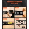 VEVOR E Track Tie-Down Rail Kit, 30PCS 5FT E-Tracks Set Includes 4 Steel Rails & 2 Single Slot & 8 O Rings & 8 Tie-Offs with D-Ring & 8 End Caps, Securing Accessories for Cargo, Motorcycles, and Bikes