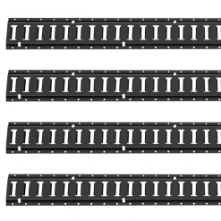 VEVOR E Track Tie Down Rail Kit, 5' Steel Rails, 4 Pack, Secure Cargo & Heavy Loads Up to 2000 lbs, Heavy Duty Etrack Rails with Screws for Garages, Vans, Trailers, Motorcycle Tie Downs, ATV Mountings