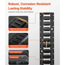 VEVOR E Track Tie Down Rail Kit, 5' Steel Rails, 4 Pack, Secure Cargo & Heavy Loads Up to 2000 lbs, Heavy Duty Etrack Rails with Screws for Garages, Vans, Trailers, Motorcycle Tie Downs, ATV Mountings