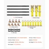 VEVOR E-Track Tie-Down Rail Kit, 4 Pack 1.3 ft E Track Rails, 2 U-Shaped Hooks, 2 Tool Holders, 2 Track Shelf Brackets, 2 Tire Holders, 2 Cable Storage Rings, 8 End Caps & 1 Bag, Fit for Vans Trailers