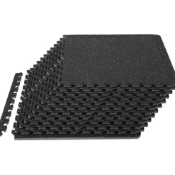 VEVOR EVA Interlocking Foam Floor Mats, 0.56 in Thickened 12 Pcs Puzzle Rubber Tiles, 24 x 24 in Exercise Floor Mat for Workout & Fitness, Heavy Duty Flooring Mats for Home, Gym, Office-48 Sq Ft