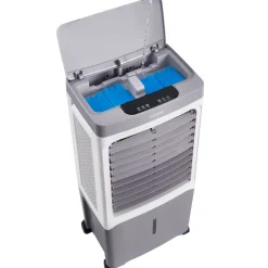 VEVOR Evaporative Air Cooler, 1800 CFM with 6.8 Gallon Water Tank Swamp Cooler, Portable Cooling Fan with Remote Control, 12H Timer, 4 Ice Boxes, Quiet Operation, 3 Wind Speeds for Outdoor Indoor Use
