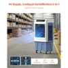 VEVOR Evaporative Air Cooler, 3100 CFM with 9 Gallon Water Tank Swamp Cooler, Portable Cooling Fan with Remote Control, 12H Timer, 4 Ice Boxes, Quiet Operation, 3 Wind Speeds for Outdoor Indoor Use