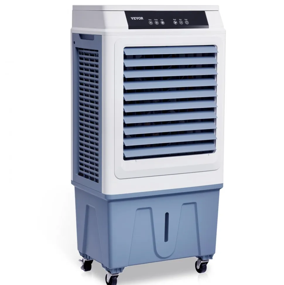 VEVOR Evaporative Air Cooler, 3100 CFM with 9 Gallon Water Tank Swamp Cooler, Portable Cooling Fan with Remote Control, 12H Timer, 4 Ice Boxes, Quiet Operation, 3 Wind Speeds for Outdoor Indoor Use
