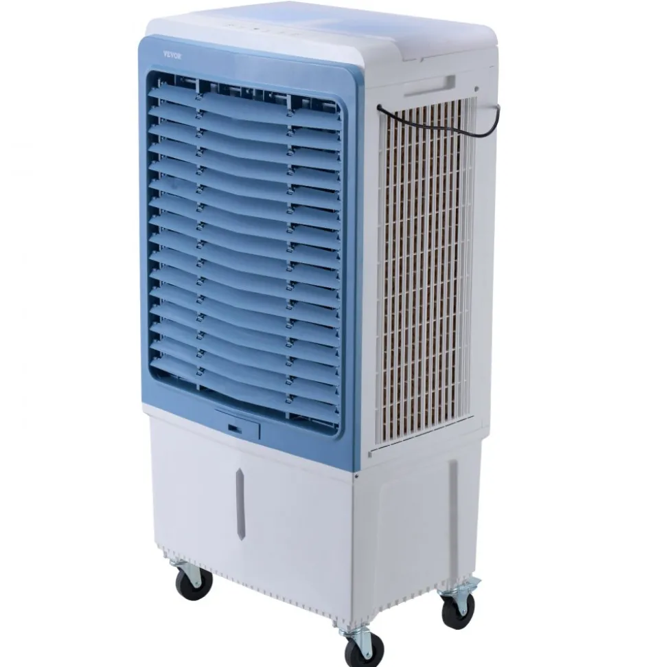 VEVOR Evaporative Air Cooler, 4129 CFM with 12.7 Gallon Water Tank Swamp Cooler, Portable Cooling Fan with Remote Control, 12H Timer, 4 Ice Boxes, Quiet Operation, 3 Wind Speeds for Outdoor Indoor Use
