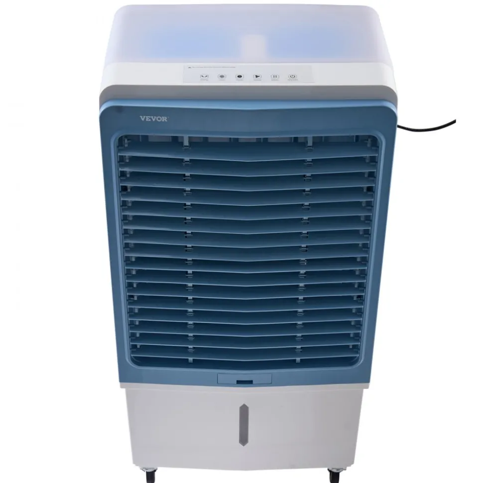 VEVOR Evaporative Air Cooler, 4129 CFM with 12.7 Gallon Water Tank Swamp Cooler, Portable Cooling Fan with Remote Control, 12H Timer, 4 Ice Boxes, Quiet Operation, 3 Wind Speeds for Outdoor Indoor Use