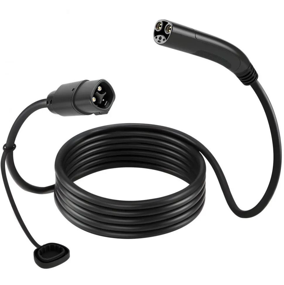 VEVOR EV Charger Extension Cable for Tesla, 48Amp 21 ft Max 240V 11.52 kW with NACS Plug, EV Extension Cord for Level 1/2 Tesla Mobile/Wall Connector/Destination Charger, Model Y/X/3/S, Carrying Bag