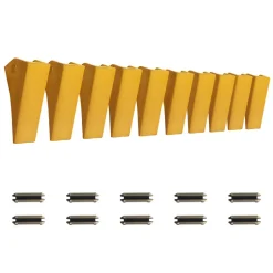 VEVOR Excavator Bucket Teeth with Pins, 10 Pack 5.79 in Bucket Tooth Set Compatible with 23 & 230 Series Excavators, Heavy Duty Bolt on Digging Buckets Teeth for Skid Steer & Mini Excavators