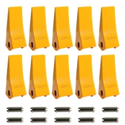 VEVOR Excavator Bucket Teeth with Pins, 10 Pack 5.79 in Bucket Tooth Set Compatible with 23 & 230 Series Excavators, Heavy Duty Bolt on Digging Buckets Teeth for Skid Steer & Mini Excavators