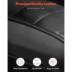 VEVOR Executive Office Chair with Footrest, 400lb Capacity Office Chair with Lumbar Pillow & Removable Armrests, Heavy Duty Ergonomic Chair, PU Leather Reclining Home Office Desk Chairs, Black