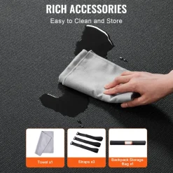 VEVOR Exercise Mat, Non Slip High Density Premium Yoga Mat, Exercise Yoga Mat for Men & Women, Fitness & Exercise Mat with Bag & Carry Strap, for All Types of Home Yoga, Pilate & Floor Workout (8x6ft)