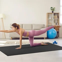 VEVOR Exercise Mat, Non Slip High Density Premium Yoga Mat, Exercise Yoga Mat for Men & Women, Fitness & Exercise Mat with Bag & Carry Strap, for All Types of Home Yoga, Pilate & Floor Workout (8x5ft)