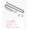 VEVOR Exhaust Hose, 47.2 inch Diesel Heater Flexible Exhaust Pipe, Stainless Steel Exhausts Hose with 2 Hose Clamps, Exhausts Hoses Kit Diesel Heater Accessories for 2KW 5KW 8KW Diesels Heaters