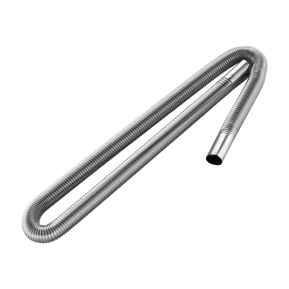VEVOR Exhaust Hose, 47.2 inch Diesel Heater Flexible Exhaust Pipe, Stainless Steel Exhausts Hose with 2 Hose Clamps, Exhausts Hoses Kit Diesel Heater Accessories for 2KW 5KW 8KW Diesels Heaters