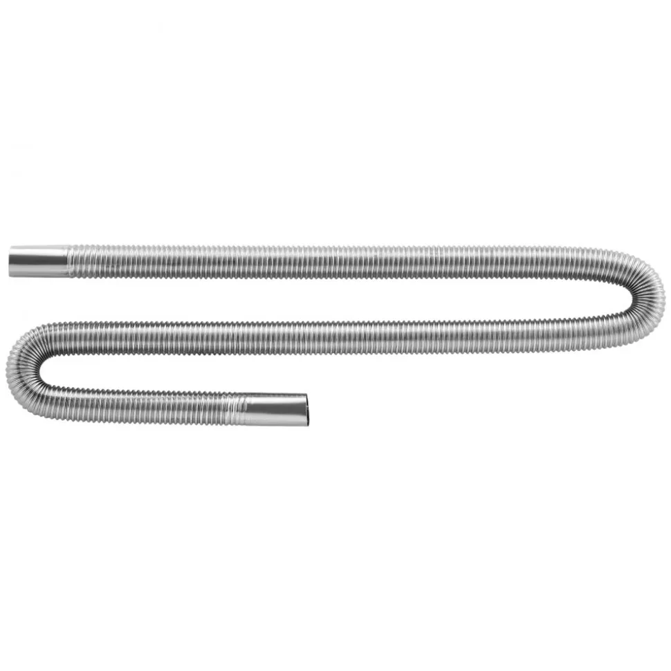 VEVOR Exhaust Hose, 47.2 inch Diesel Heater Flexible Exhaust Pipe, Stainless Steel Exhausts Hose with 2 Hose Clamps, Exhausts Hoses Kit Diesel Heater Accessories for 2KW 5KW 8KW Diesels Heaters