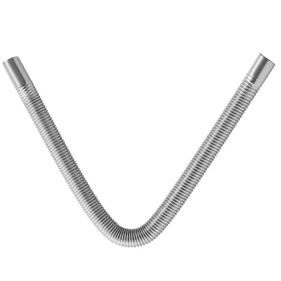 VEVOR Exhaust Hose, 23.6 inch Diesel Heater Flexible Exhaust Pipe, Stainless Steel Exhausts Hoses with 2 Hose Clamps, Air Diesel Parking Heater Exhausts Hoses Line for 2KW 5KW 8KW Diesels Heaters