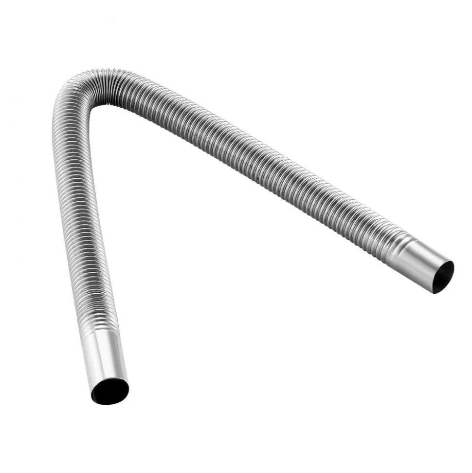 VEVOR Exhaust Hose, 23.6 inch Diesel Heater Flexible Exhaust Pipe, Stainless Steel Exhausts Hoses with 2 Hose Clamps, Air Diesel Parking Heater Exhausts Hoses Line for 2KW 5KW 8KW Diesels Heaters