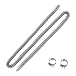 VEVOR Exhaust Hose, 77.95 inch Stainless Steel Exhausts Hose, Diesel Heater Flexible Exhaust Pipe with 2 Hose Clamps, Exhausts Hoses Kit Diesel Heater Accessories for 2KW 5KW 8KW Diesels Heaters
