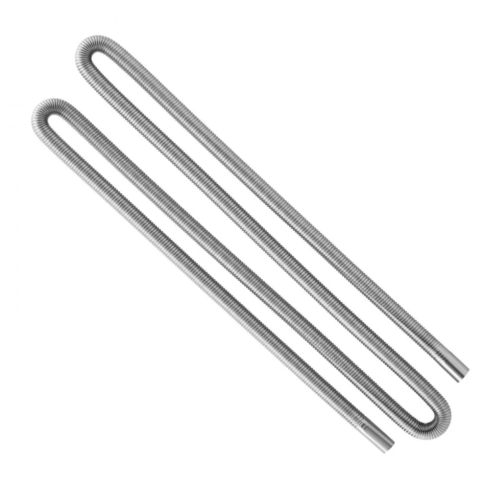VEVOR Exhaust Hose, 118.1 inch Stainless Steel Exhausts Hose, Diesel Heater Flexible Exhaust Pipe with 2 Hose Clamps, Exhausts Hoses Kit Diesel Heater Accessories for 2KW 5KW 8KW Diesels Heaters