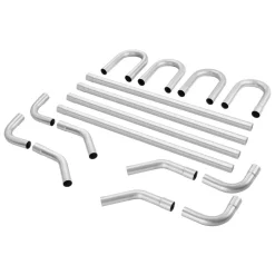 VEVOR Exhaust Kit, 16pcs, DIY Universal Stainless Steel Exhaust Kit with Slip-Fit Joint & Large Exhaust Tube, Rust-Proof Exhaust Pipe for Exhaust System, Fit for Garage/Auto Repair Store/4S Store