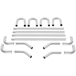VEVOR Exhaust Kit, 16pcs, DIY Universal Galvanized Steel Exhaust Kit with Slip-Fit Joint & Large Exhaust Tube, Rust-Proof Exhaust Pipe for Exhaust System, Fit for Garage/Auto Repair Store/4S Store