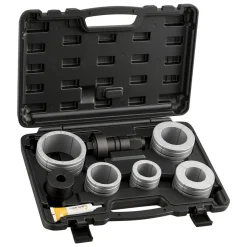 VEVOR Exhaust Pipe Expander Tool Kit, 1-5/8" to 4-1/4" Exhaust Pipe Stretcher, Muffler Pipes Spreader with 7 Heavy-Duty Collects & Storage Case, Automotive Car Tool Kit for Tailpipes Tubes