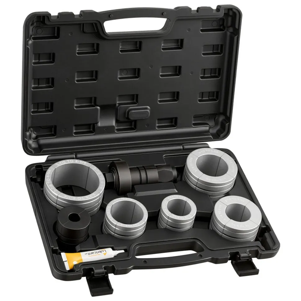 VEVOR Exhaust Pipe Expander Tool Kit, 1-5/8" to 4-1/4" Exhaust Pipe Stretcher, Muffler Pipes Spreader with 7 Heavy-Duty Collects & Storage Case, Automotive Car Tool Kit for Tailpipes Tubes