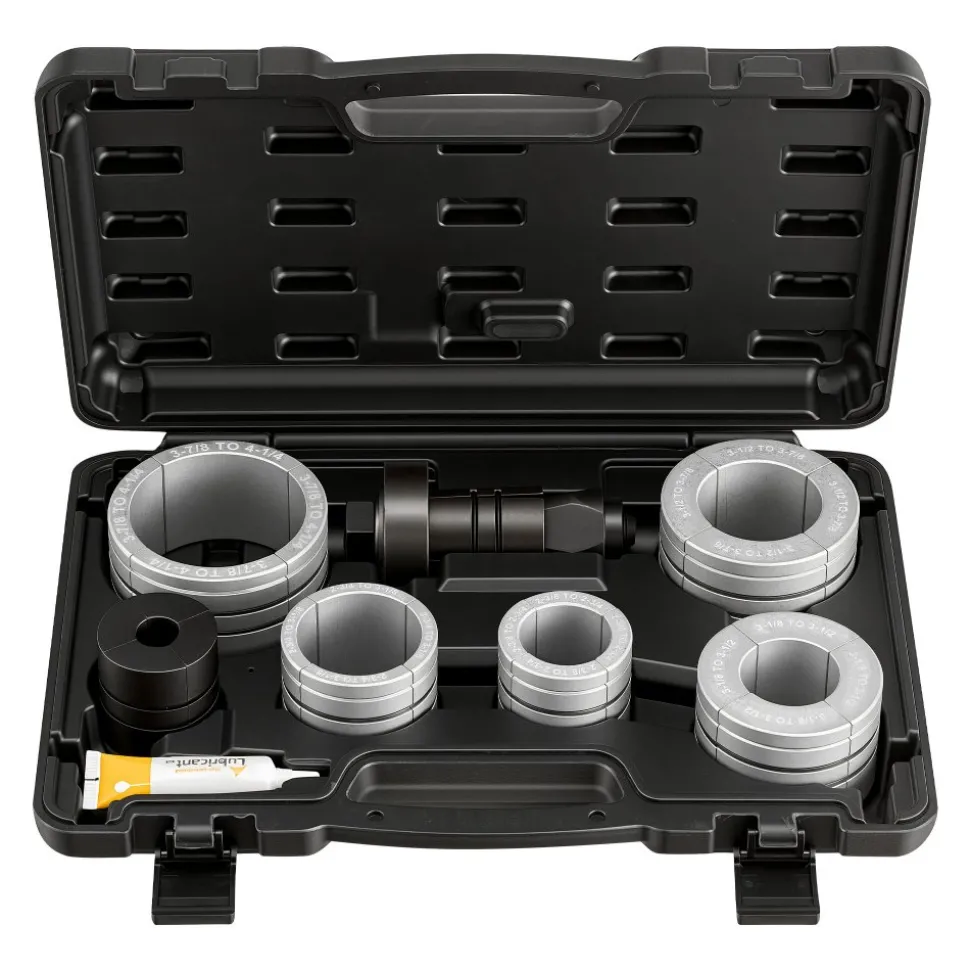VEVOR Exhaust Pipe Expander Tool Kit, 1-5/8" to 4-1/4" Exhaust Pipe Stretcher, Muffler Pipes Spreader with 7 Heavy-Duty Collects & Storage Case, Automotive Car Tool Kit for Tailpipes Tubes