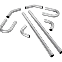 VEVOR Exhaust Pipe, 8 Pcs 2.25 Inch Mild Steel DIY Custom Exhaust Tubing Straight & U-Bend Kit with 90 & 135 Degree Pipes, Galvanized Surface Finish, Universal Fit for Truck, Sedan, Sports Car, SUV