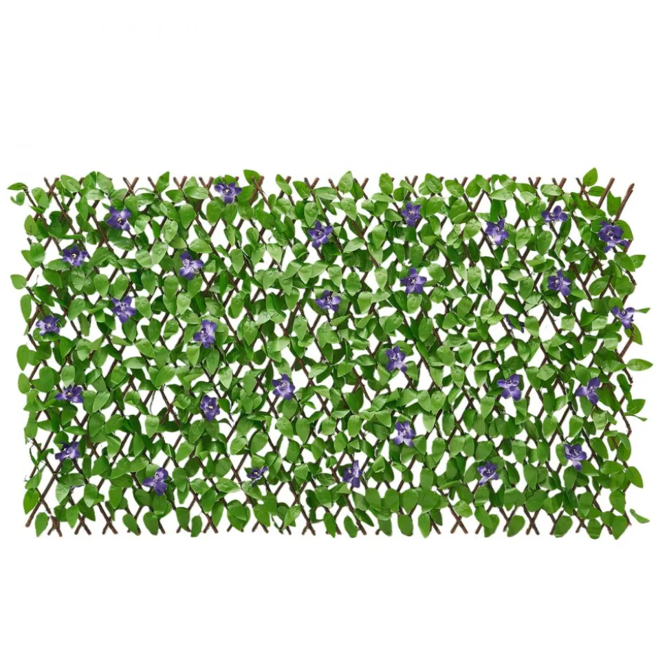 VEVOR Expandable Fence Privacy Screen, 25.5 x 122 in Expand Artificial Plant Wall, Realistic Artificial Ivy Panel with 50 Zip Ties, Decorative Faux Greenery Backdrop Hedges for Balcony Patio Outdoor