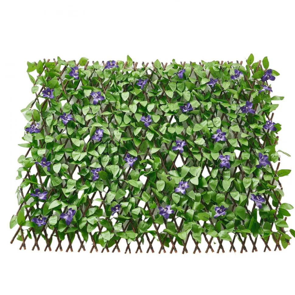 VEVOR Expandable Fence Privacy Screen, 25.5 x 122 in Expand Artificial Plant Wall, Realistic Artificial Ivy Panel with 50 Zip Ties, Decorative Faux Greenery Backdrop Hedges for Balcony Patio Outdoor