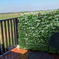 VEVOR Expandable Fence Privacy Screen, 25 x 126 in Expand Artificial Plant Wall, Realistic Artificial Ivy Panel with 50 Zip Ties, Decorative Faux Greenery Backdrop Hedges for Balcony Patio Outdoor