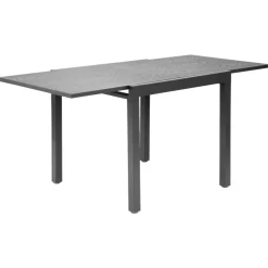 VEVOR Expandable Outdoor Patio Dining Table, 32–63 inch Rectangular Backyard Bistro Tables for 4-6, Aluminum Frame Metal Steel Slat , All-Weather Large Furniture for Lawn Garden Porch, Dark Gray