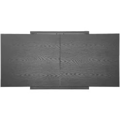 VEVOR Expandable Outdoor Patio Dining Table, 32–63 inch Rectangular Backyard Bistro Tables for 4-6, Aluminum Frame Metal Steel Slat , All-Weather Large Furniture for Lawn Garden Porch, Dark Gray